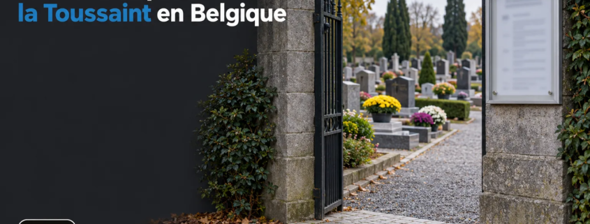 Entrée d'un cimetière en Belgique